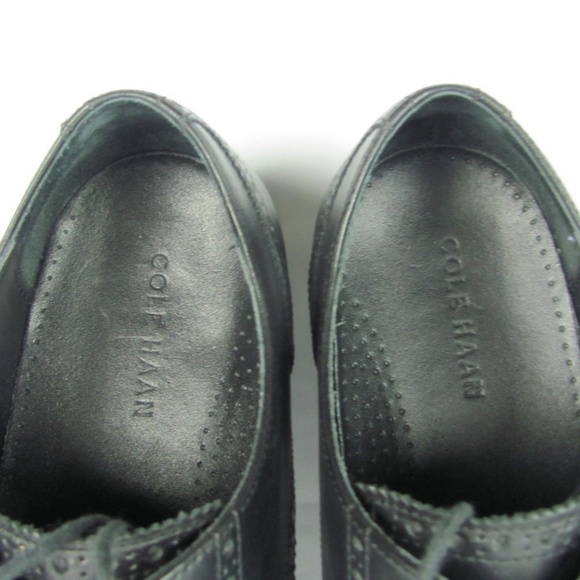 COLE HAAN Benton Black Wingtip Oxford Shoes 11.5